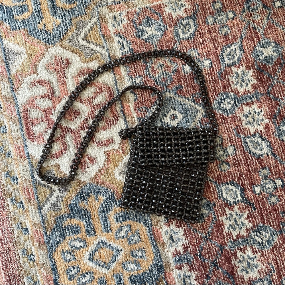 VINTAGE EXPRESS MINI BEADED CROSSBODY BAG